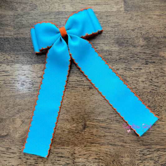 Aqua w/Orange Moonstitch  Miami Dolphins