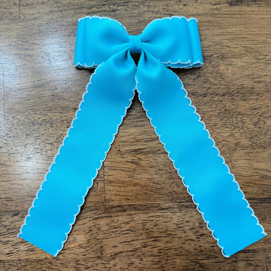 Aqua w/White Moonstitch
