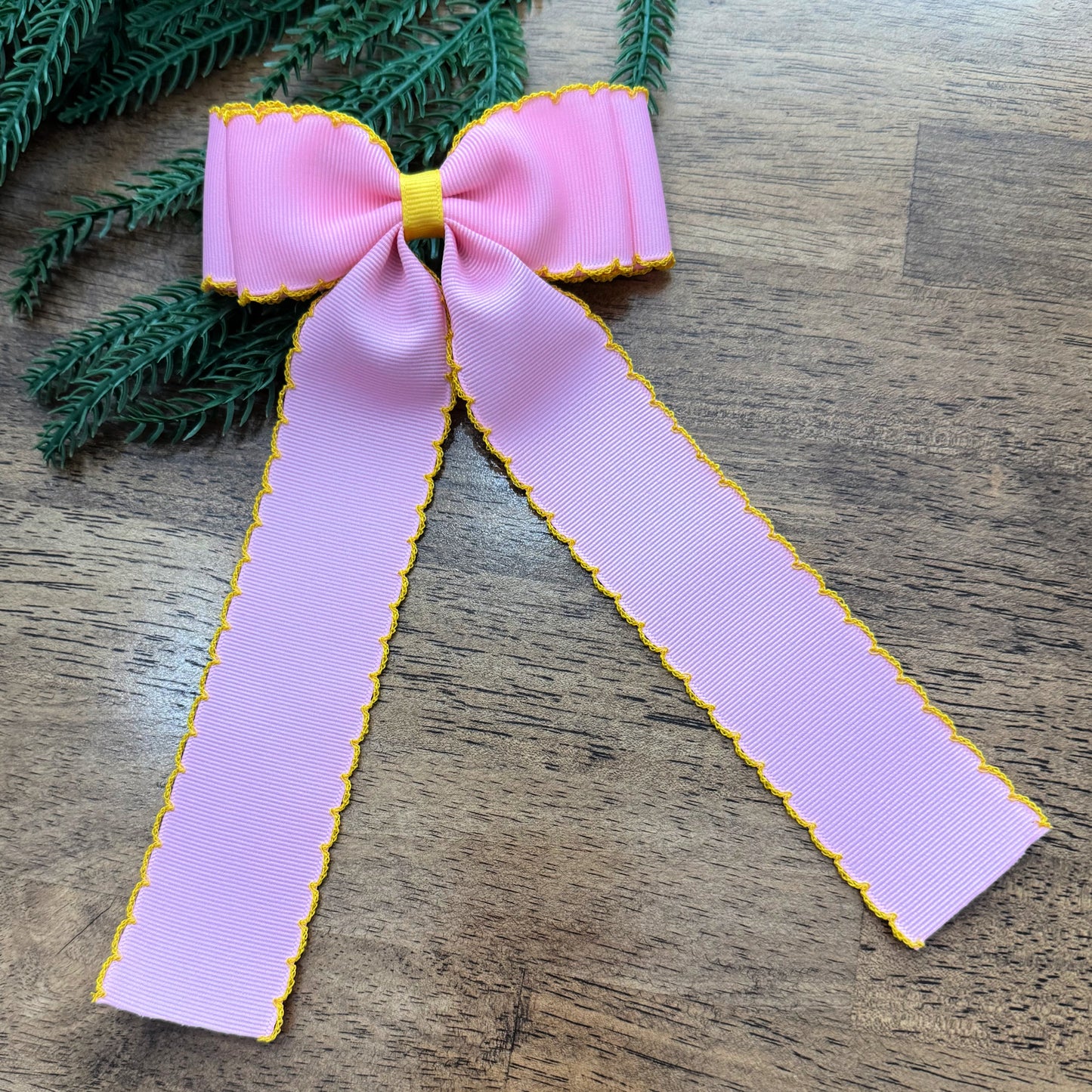 Pink w/Yellow  Moonstitch