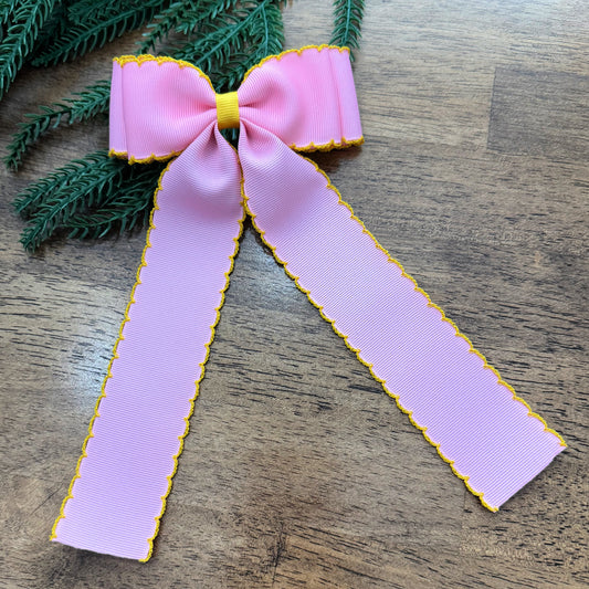 Pink w/Yellow  Moonstitch