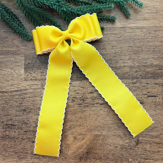 Yellow w/White  Moonstitch