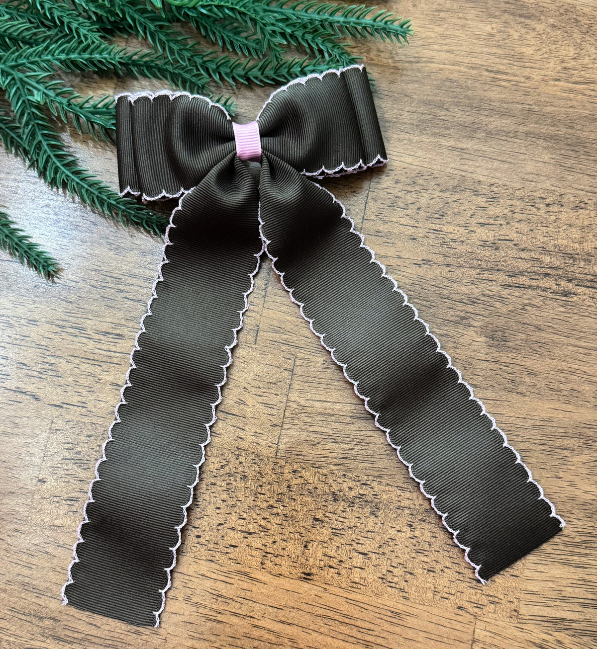 Brown w/Pink Moonstitch