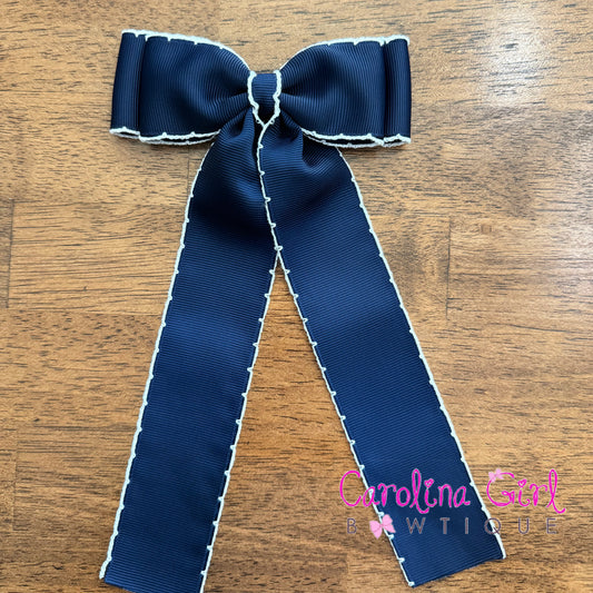 Navy w/White Moonstitch