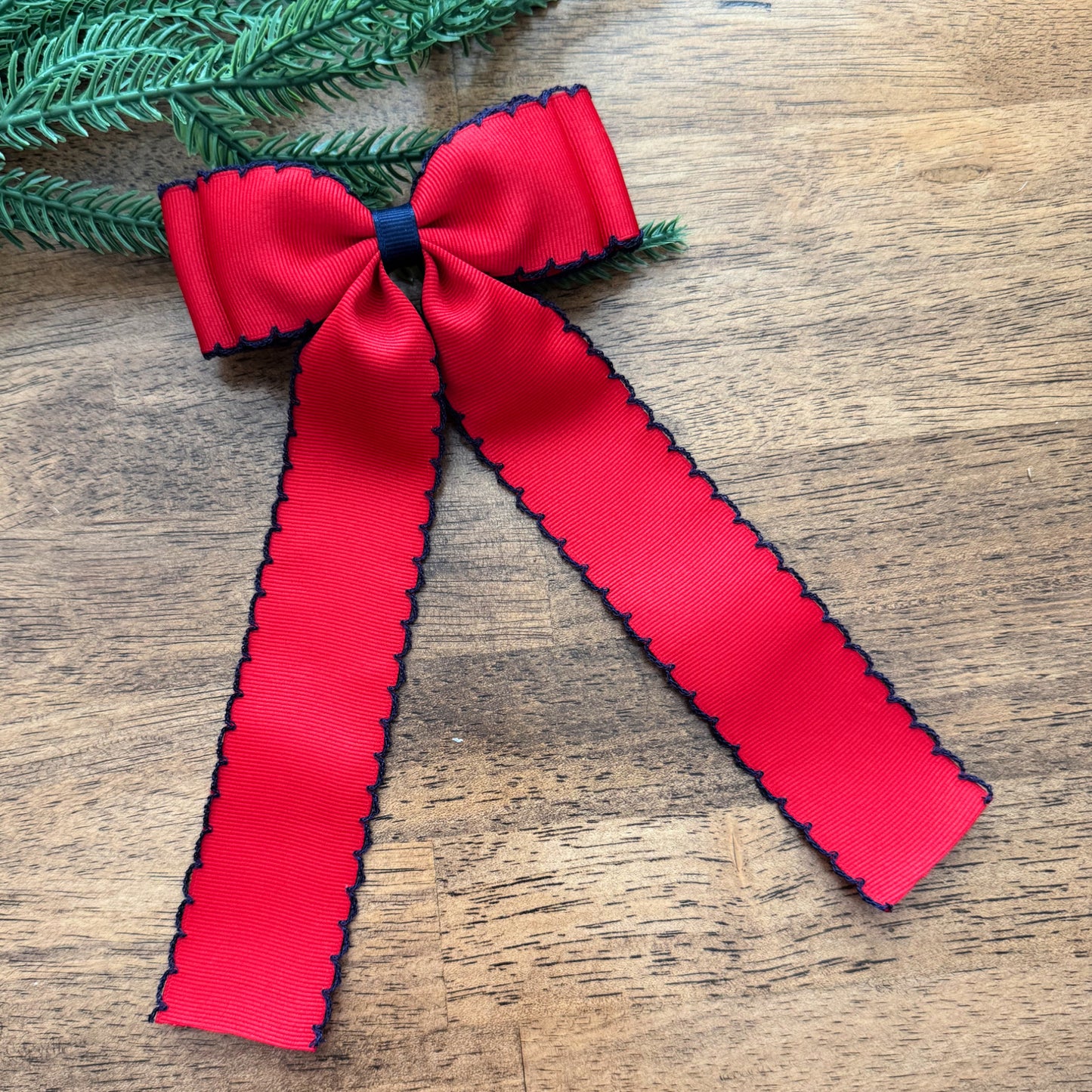 Red w/Navy  Moonstitch