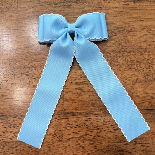 Blue w/White Moonstitch