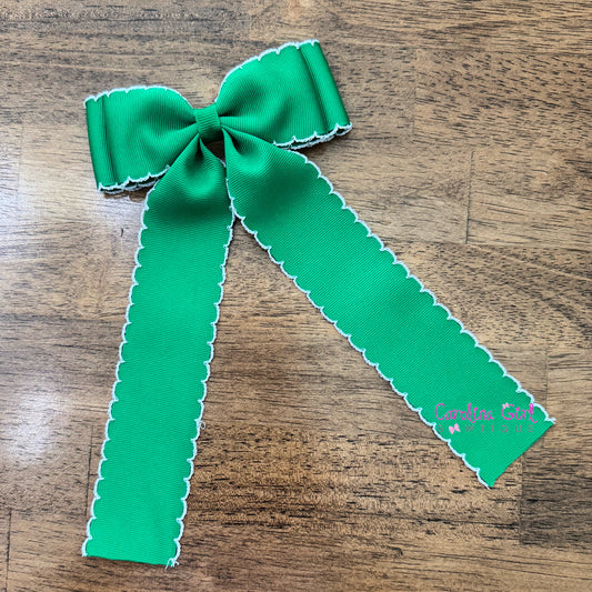 Green w/White Moonstitch