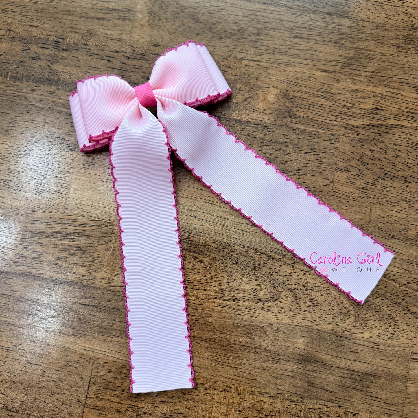 Light Pink w/Hot Pink Moonstitch
