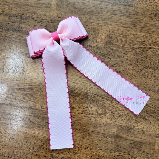 Light Pink w/Hot Pink Moonstitch