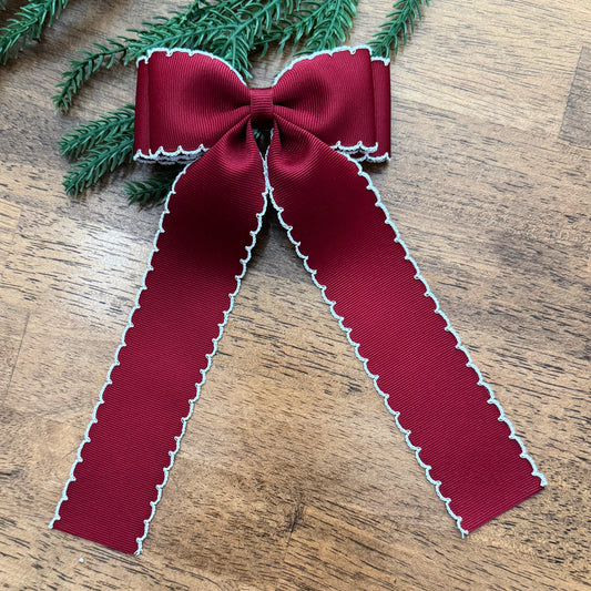 Cranberry w/White  Moonstitch