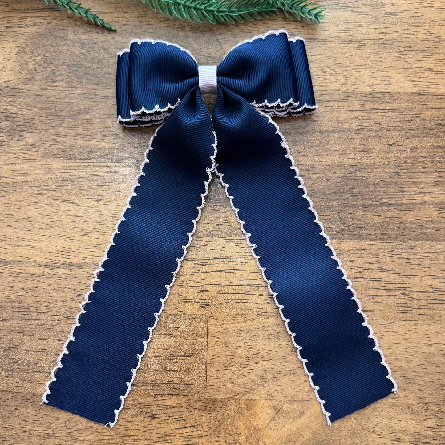 Navy w/Light Pink Moonstitch