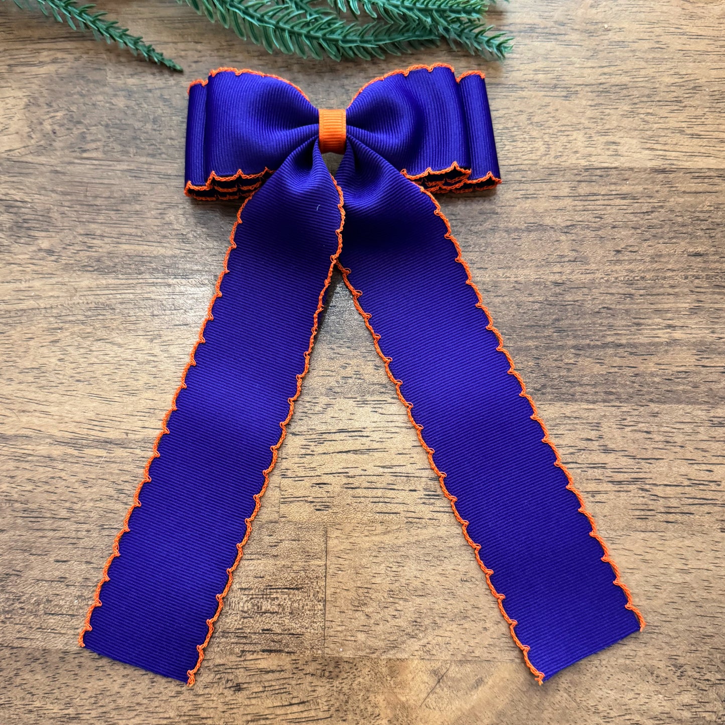 Purple w/Orange Moonstitch Clemson