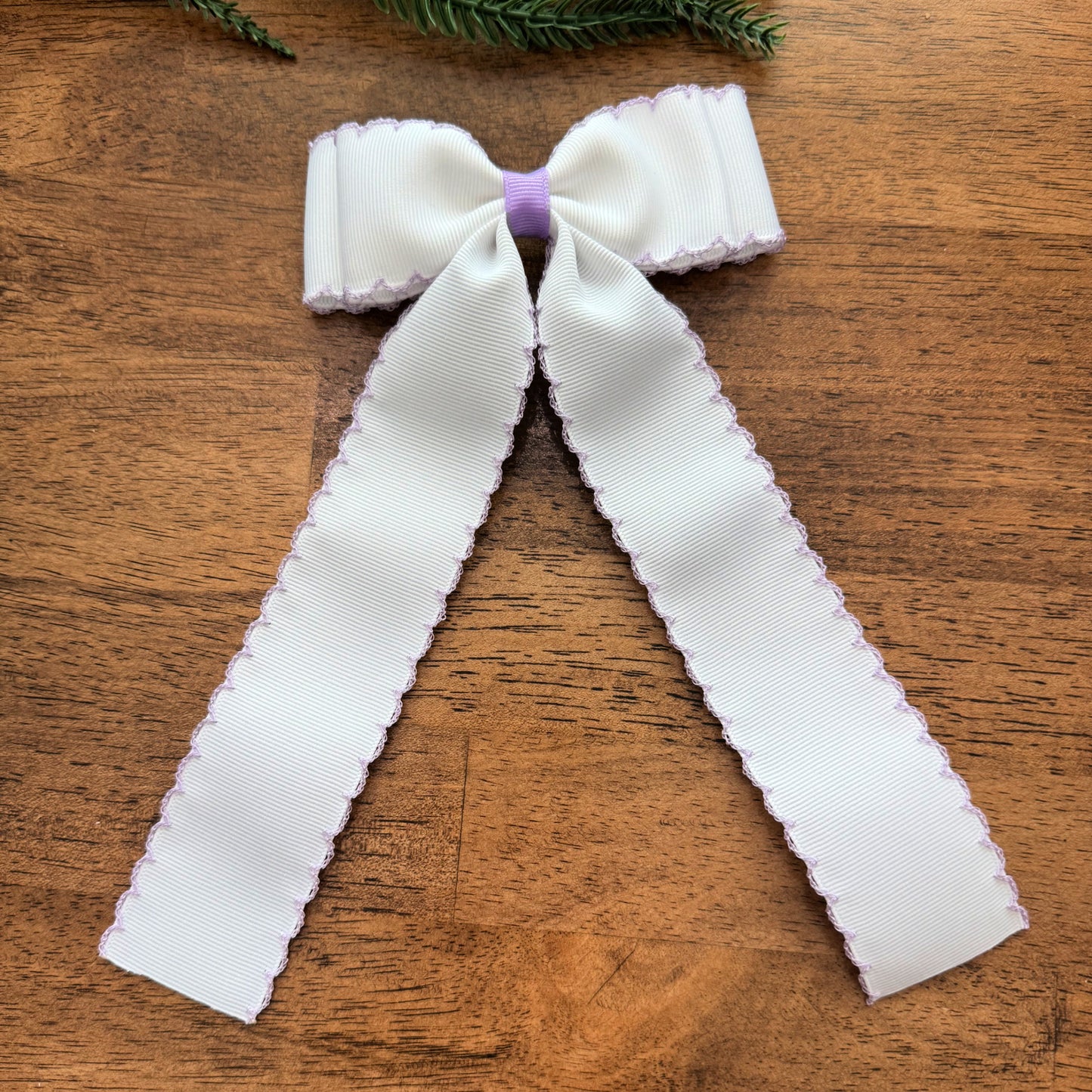 White w/Lavender Moonstitch