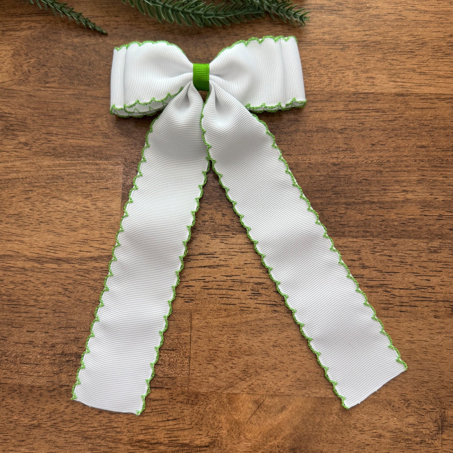 White w/Lime Moonstitch