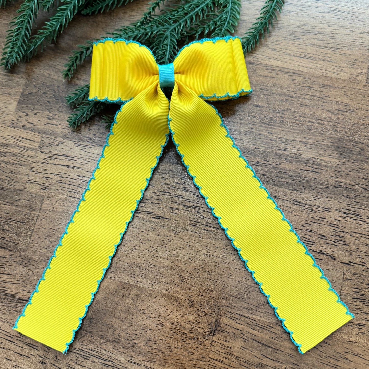 Yellow w/Aqua Moonstitch