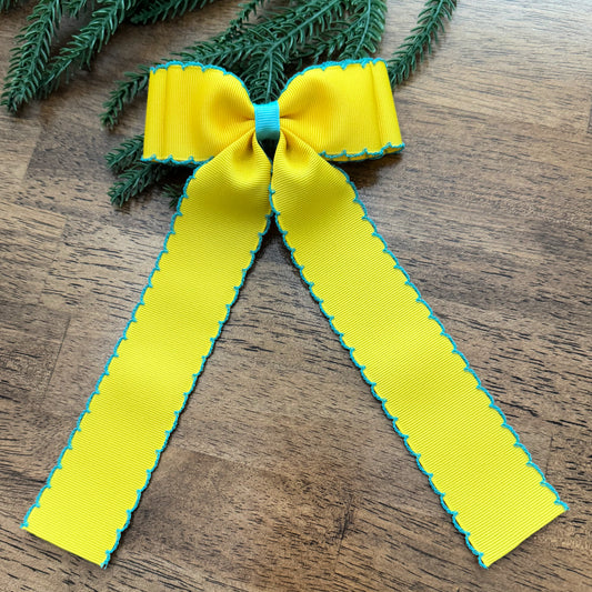 Yellow w/Aqua Moonstitch